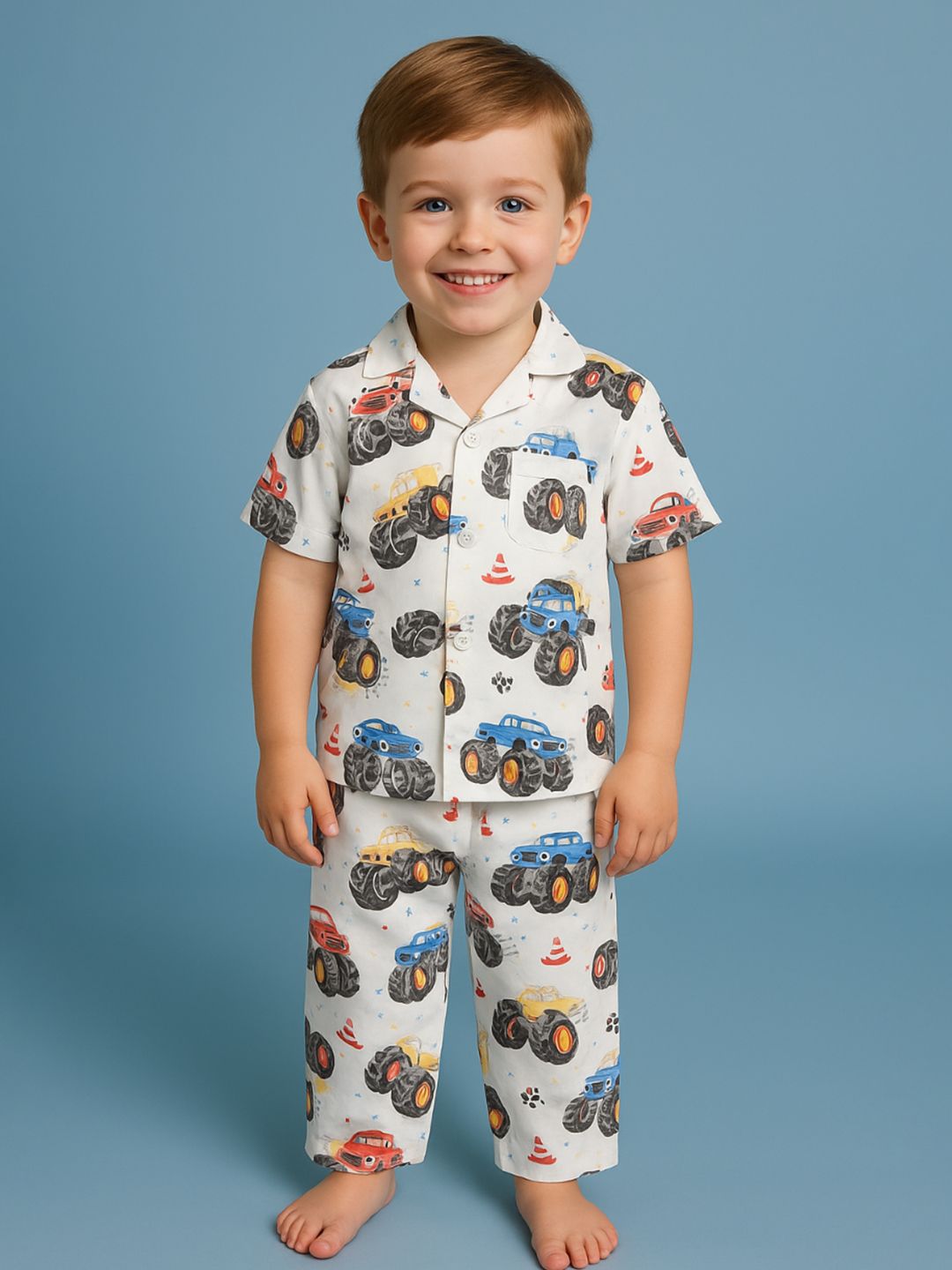 NAUTI KIDZ Pure Woven Cotton Night Suit Set