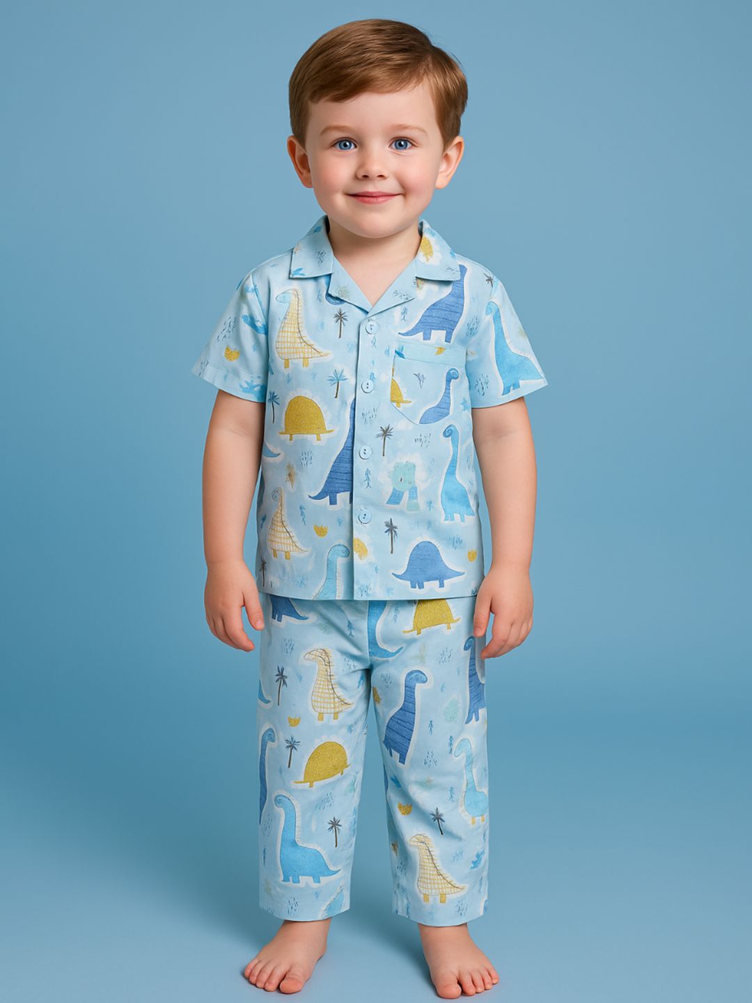 NAUTI KIDZ Pure Woven Cotton Night Suit Set