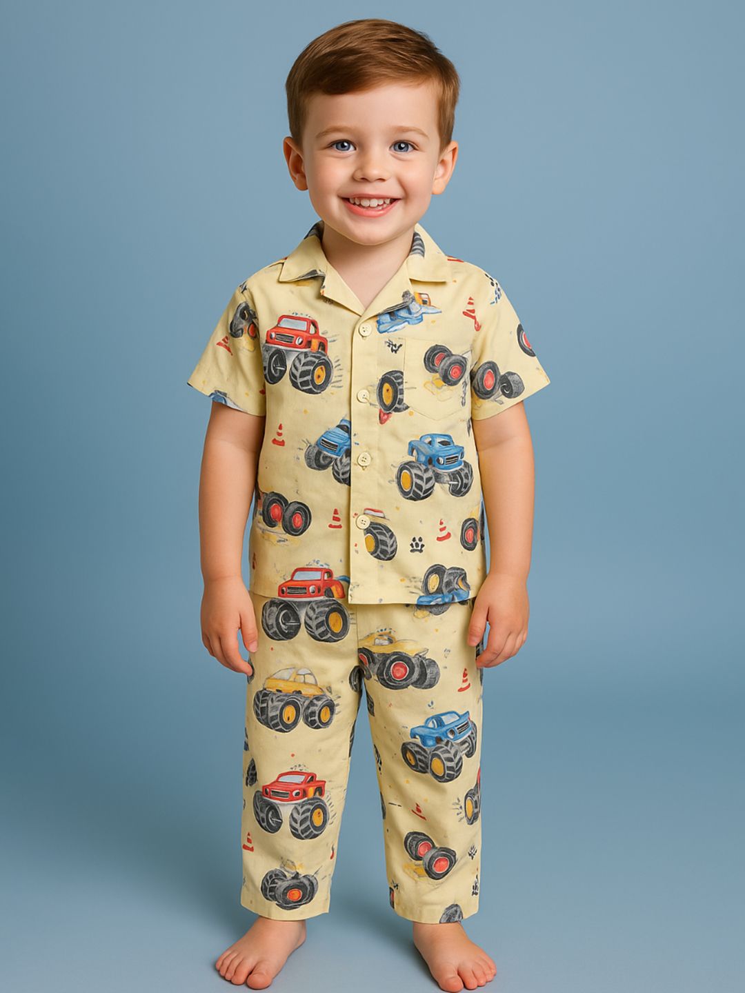 NAUTI KIDZ Pure Woven Cotton Night Suit Set