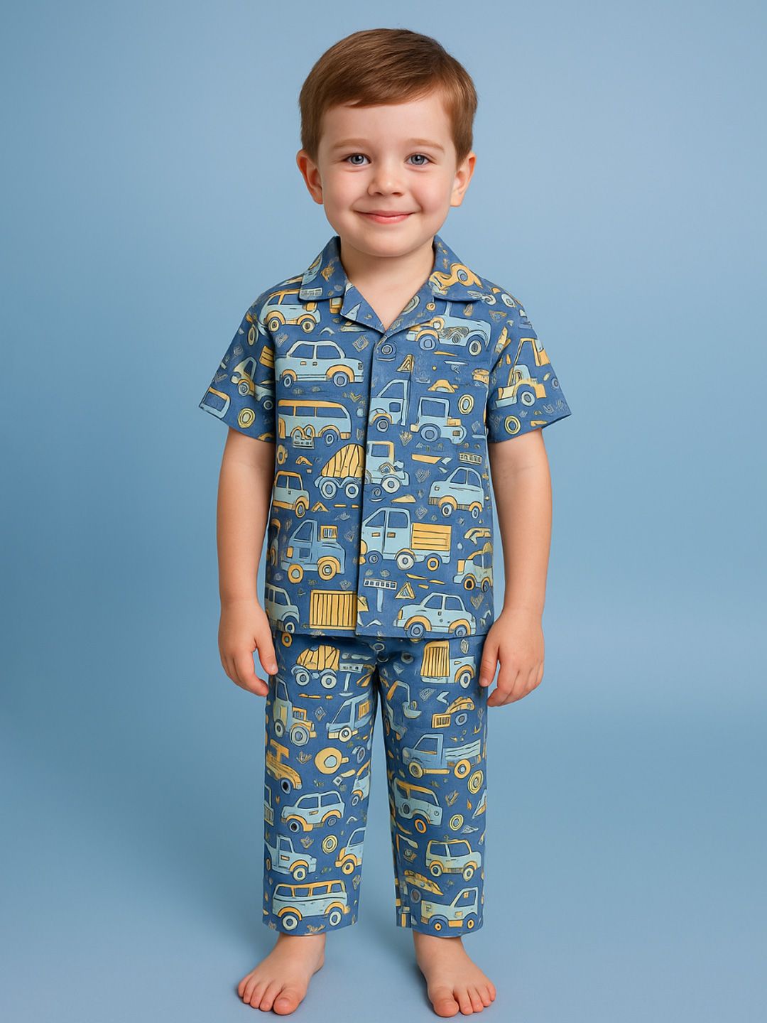 NAUTI KIDZ Pure Woven Cotton Night Suit Set