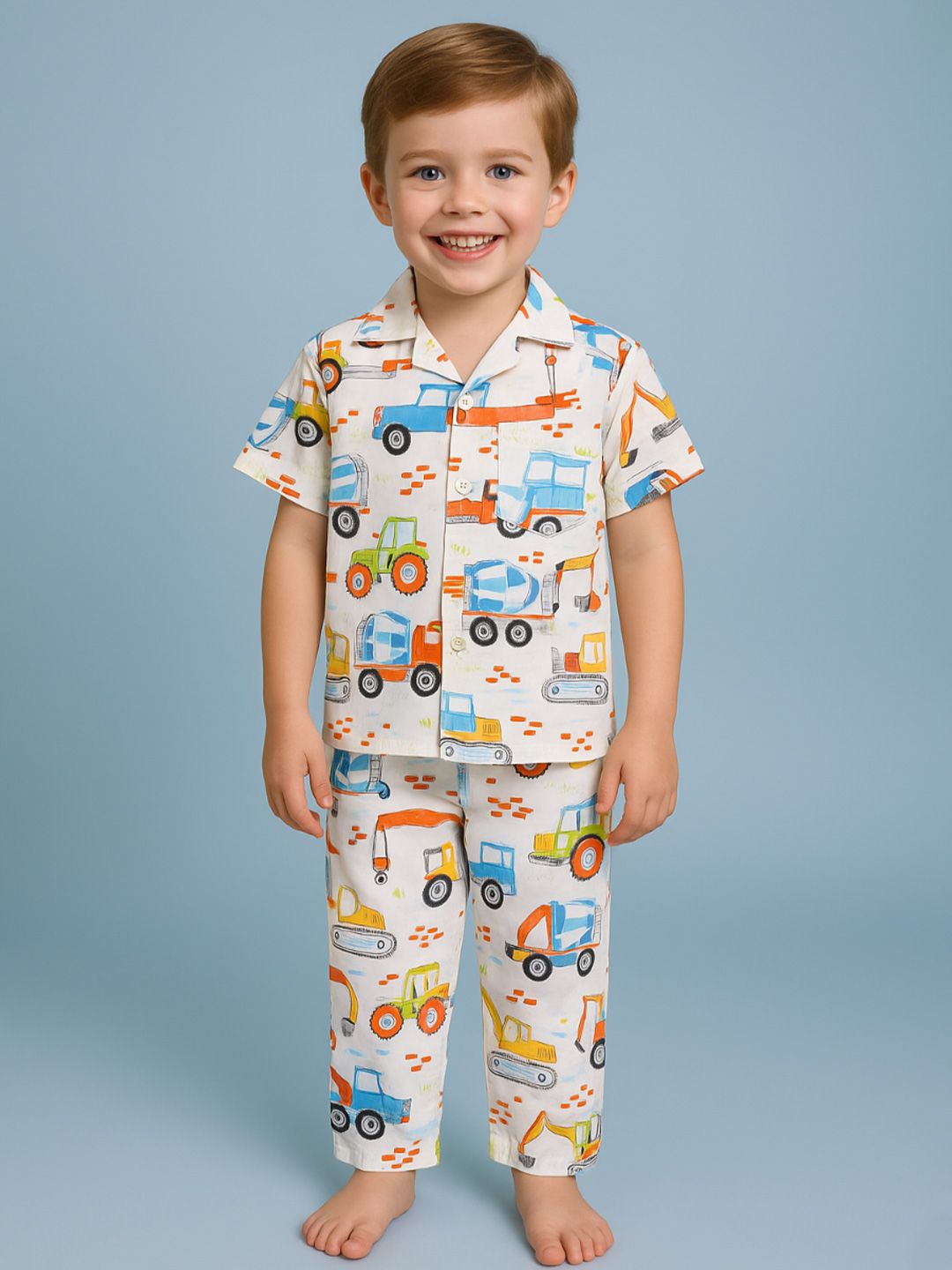 NAUTI KIDZ Pure Woven Cotton Night Suit Set