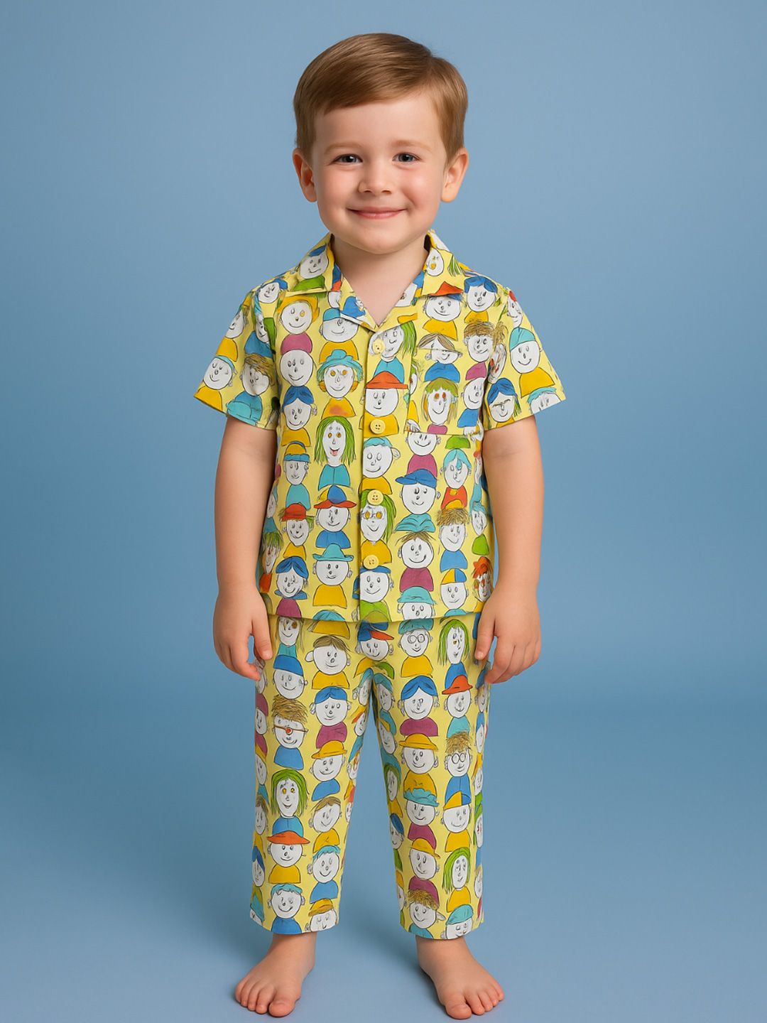 NAUTI KIDZ Pure Woven Cotton Night Suit Set