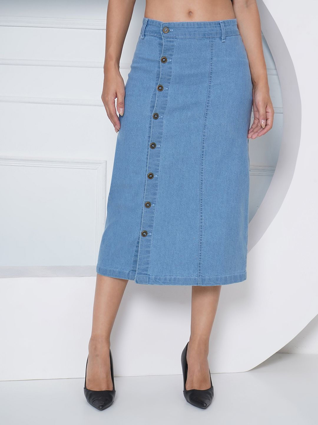 PUELLA Women Straight Midi Skirts