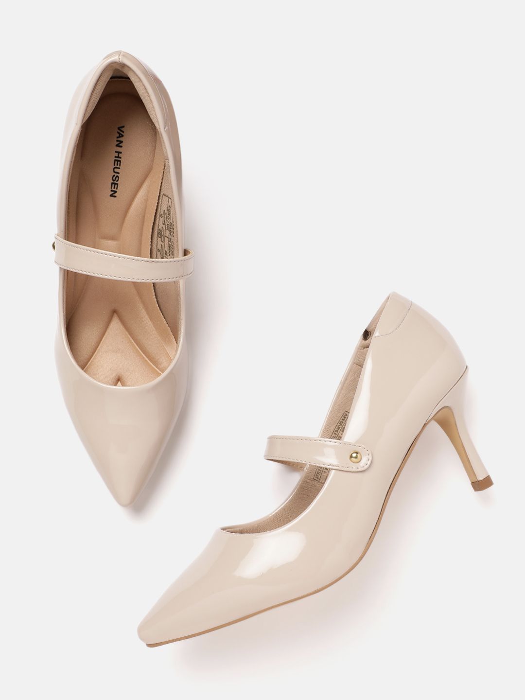 Van Heusen Pointed Toe Slim Heeled Mary Janes