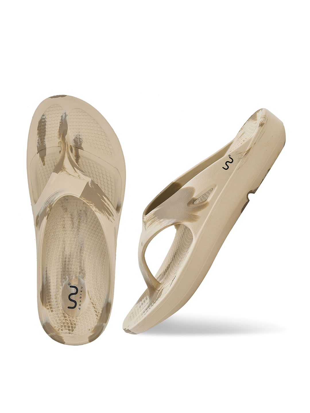 Doubleu Men Embellished EVA Thong Flip-Flops