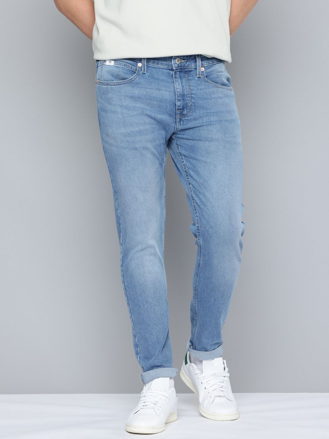 Flying Machine Men Slash Slim Tapered Fit Light Fade Stretchable Jeans