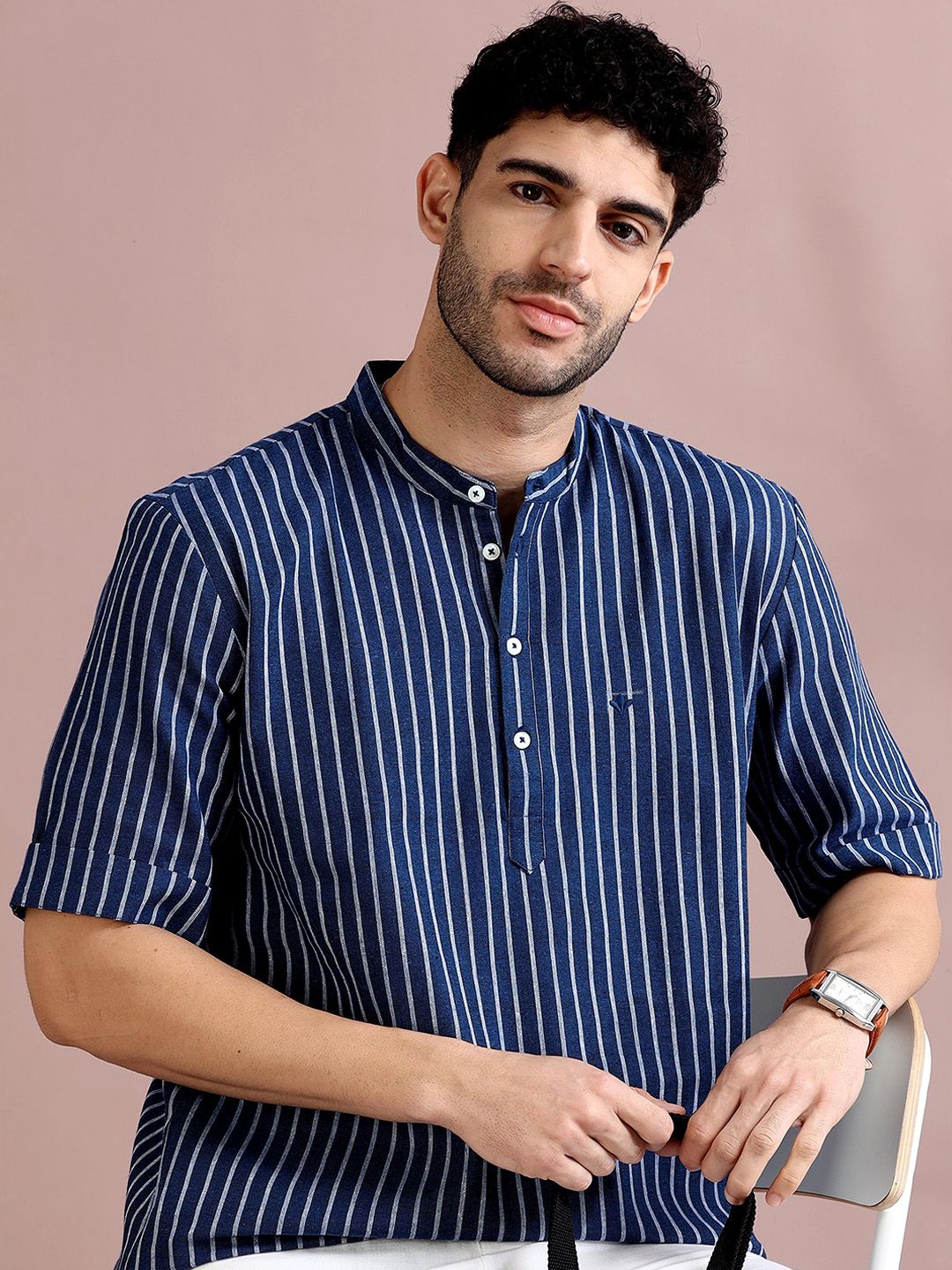 FILORI STUDIO Men Striped Kurta