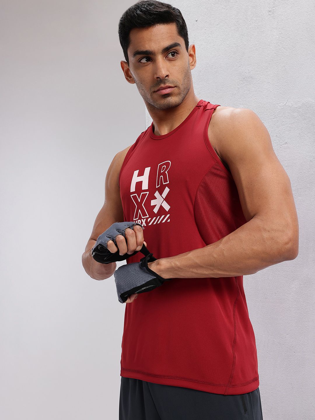 HRX by Hrithik Roshan Brand Logo Printed Training T-shirt