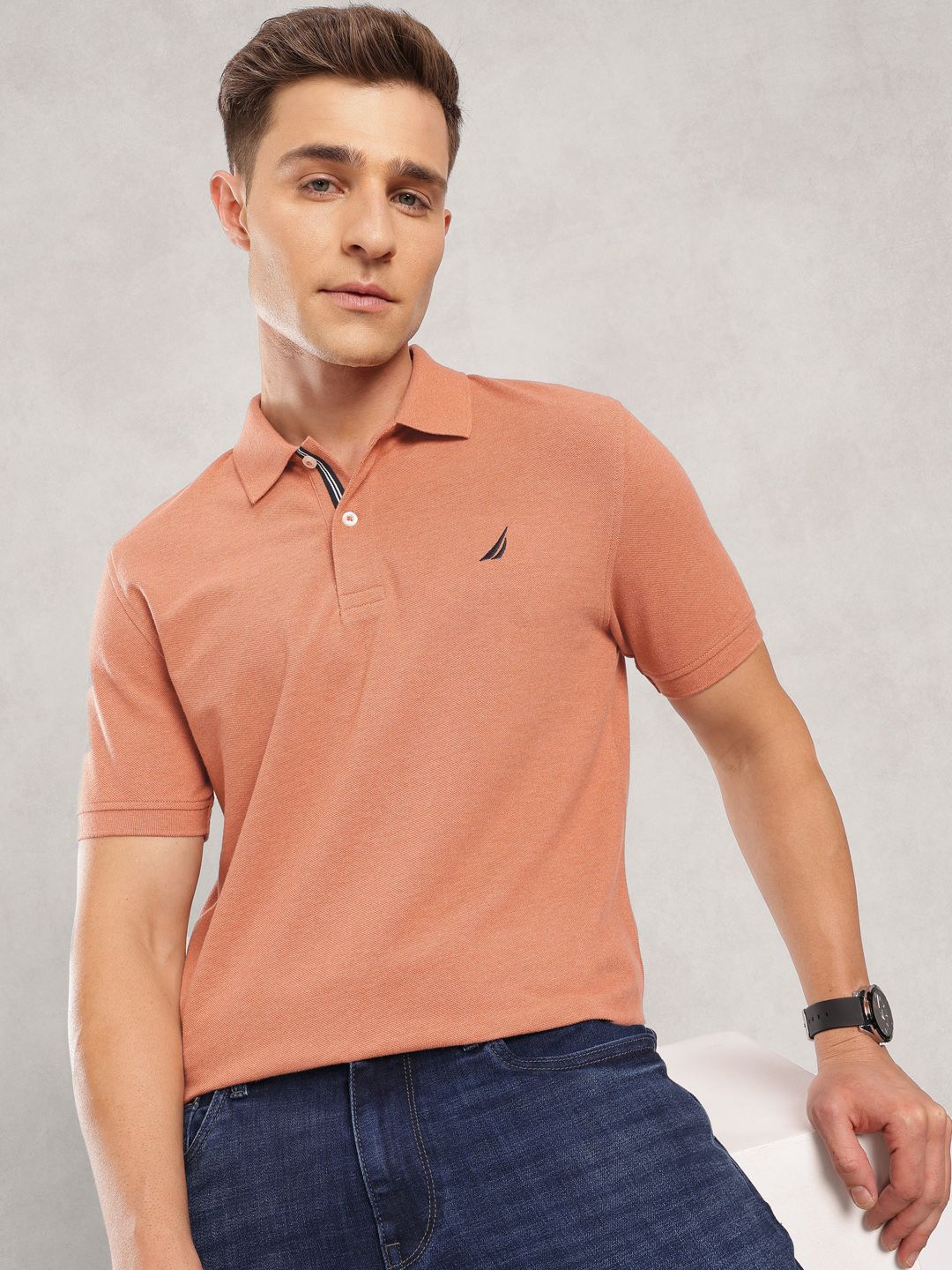 Polo Collar Pure Cotton T-shirt deal from myntra Polo Collar Pure Cotton T-shirt deal from myntra