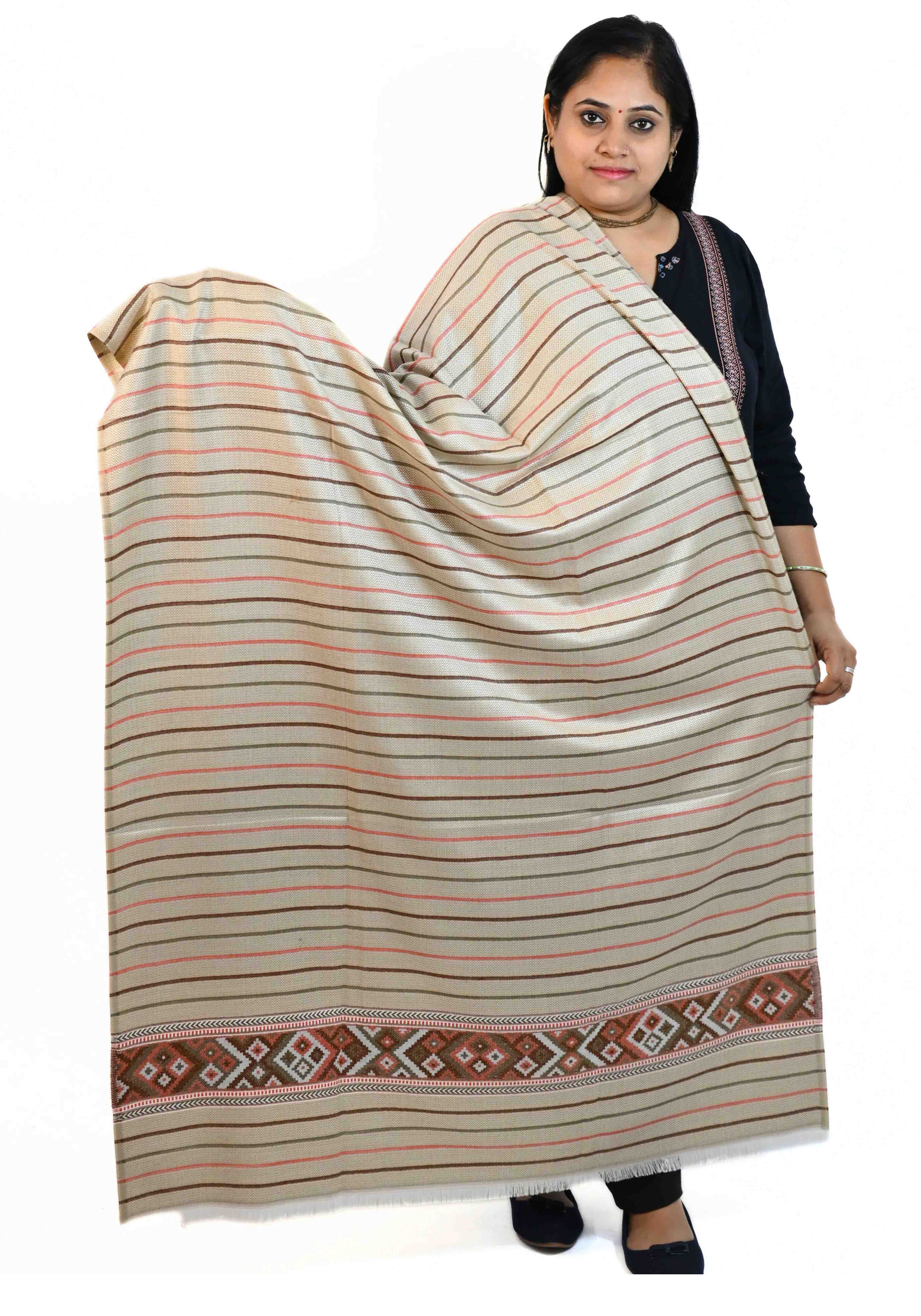 Vrinde Women Striped Printed Shawl