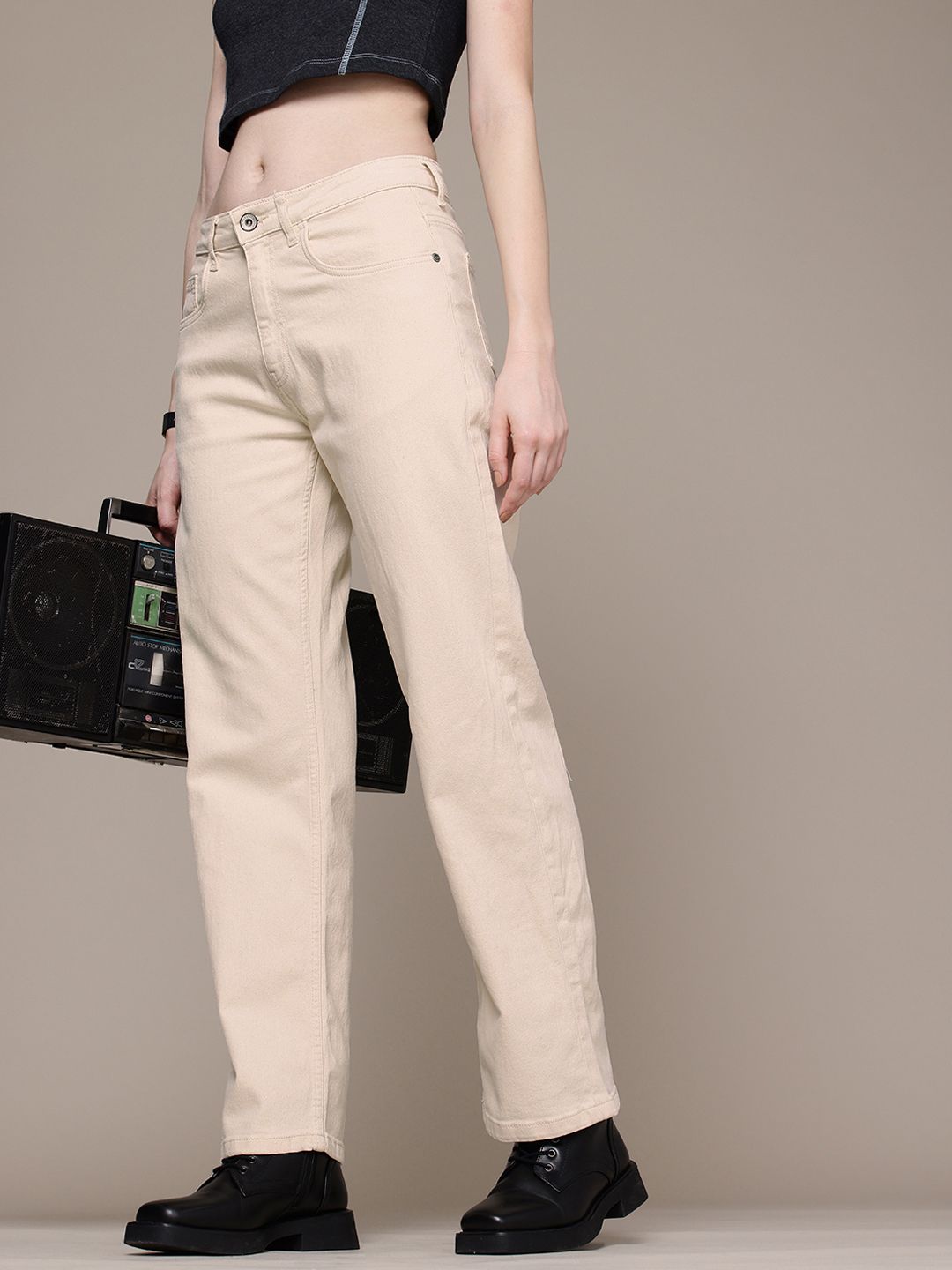 The Roadster Life Co. Women Straight Fit Stretchable Jeans