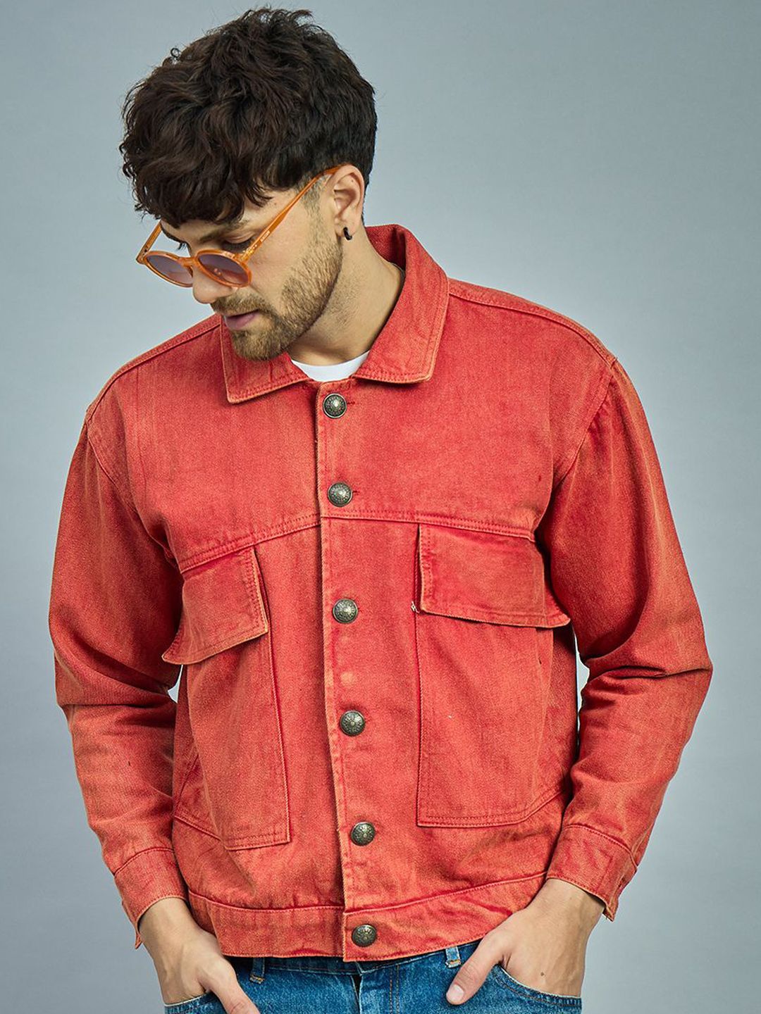 Buy FUGAZEE Men Tie and Dye Crop Denim Jacket - Jackets for Men