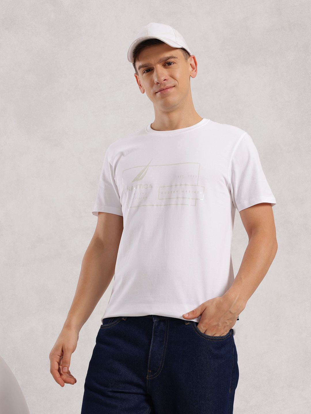 Nautica High IQ Lasting Colour Printed T-shirt