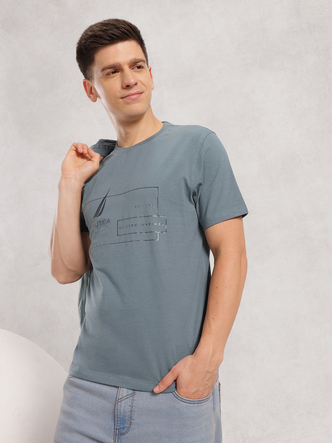 Nautica High IQ Lasting Colour Printed T-shirt