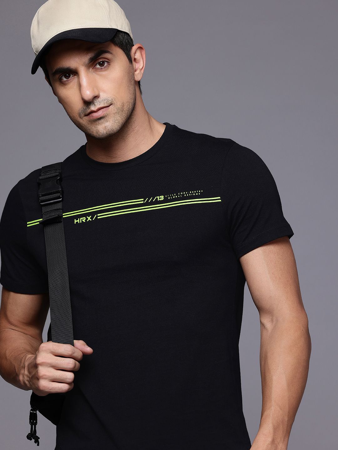 HRX by Hrithik Roshan Brand Logo Detail Pure Cotton T-shirt