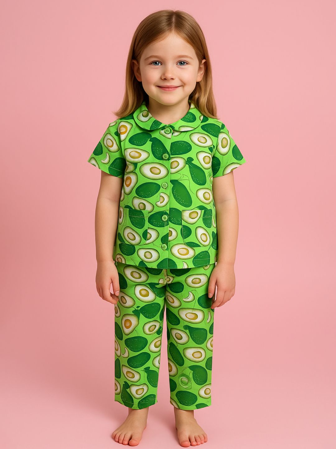 NAUTI KIDZ Pure Woven Cotton Night Suit Set