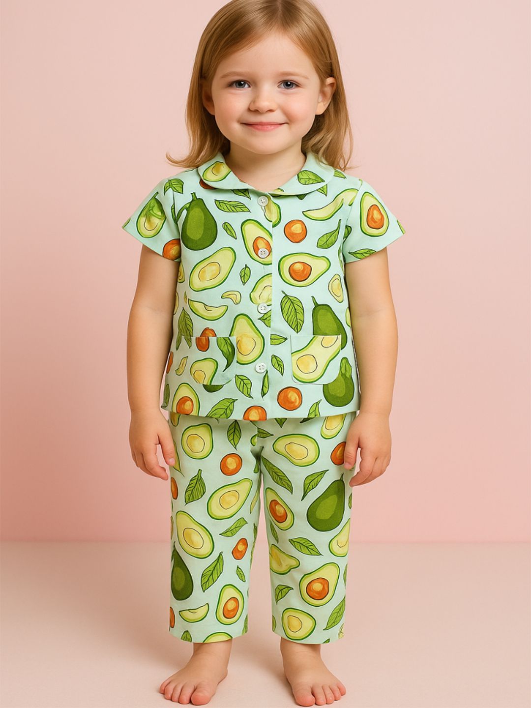 NAUTI KIDZ Pure Woven Cotton Night Suit Set