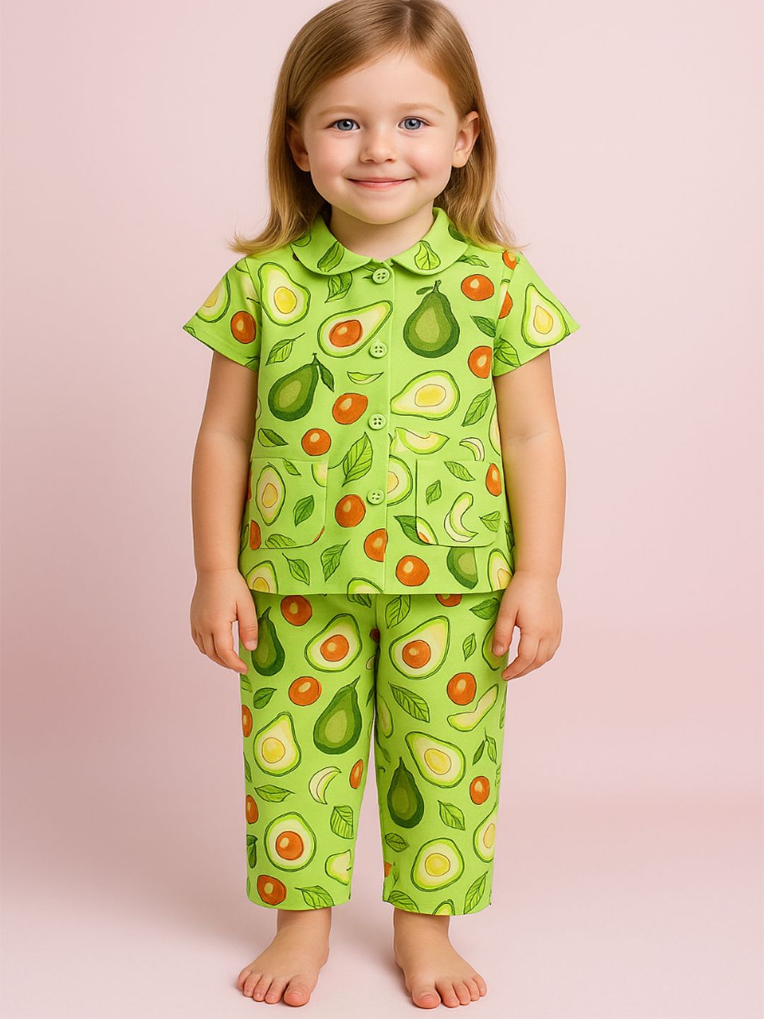 NAUTI KIDZ Pure Woven Cotton Night Suit Set