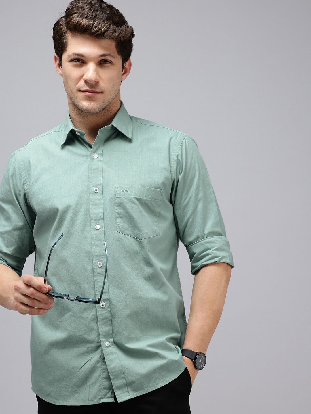 ColorPlus ColorPlus Pure Cotton Opaque Casual Shirt