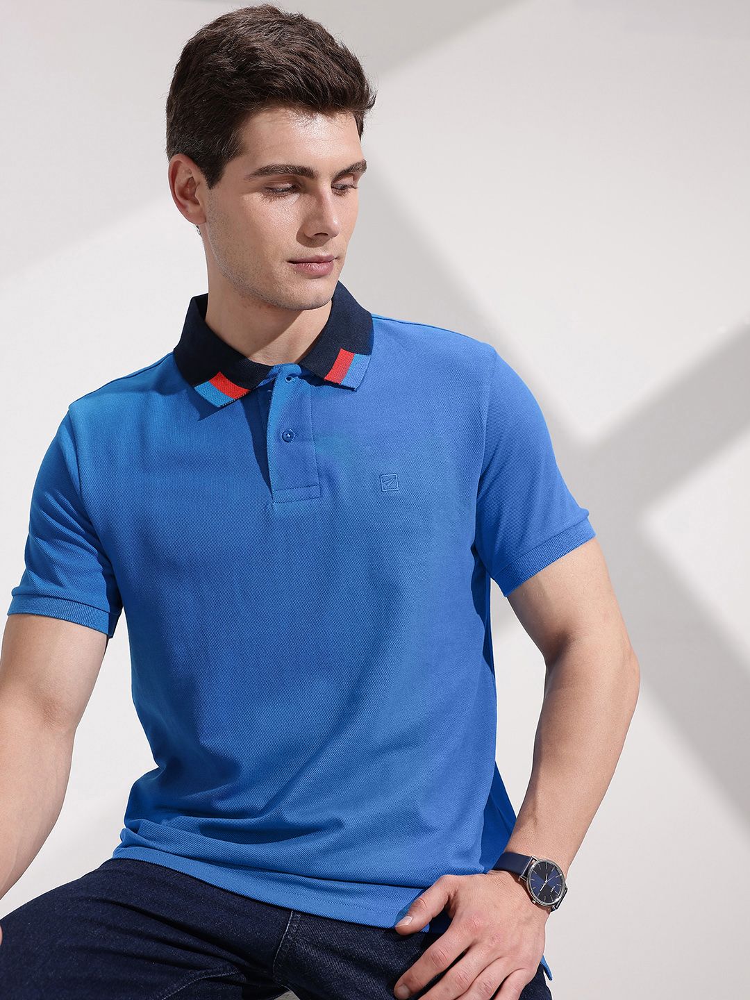 INVICTUS Polo Collar Pure Cotton T-shirt