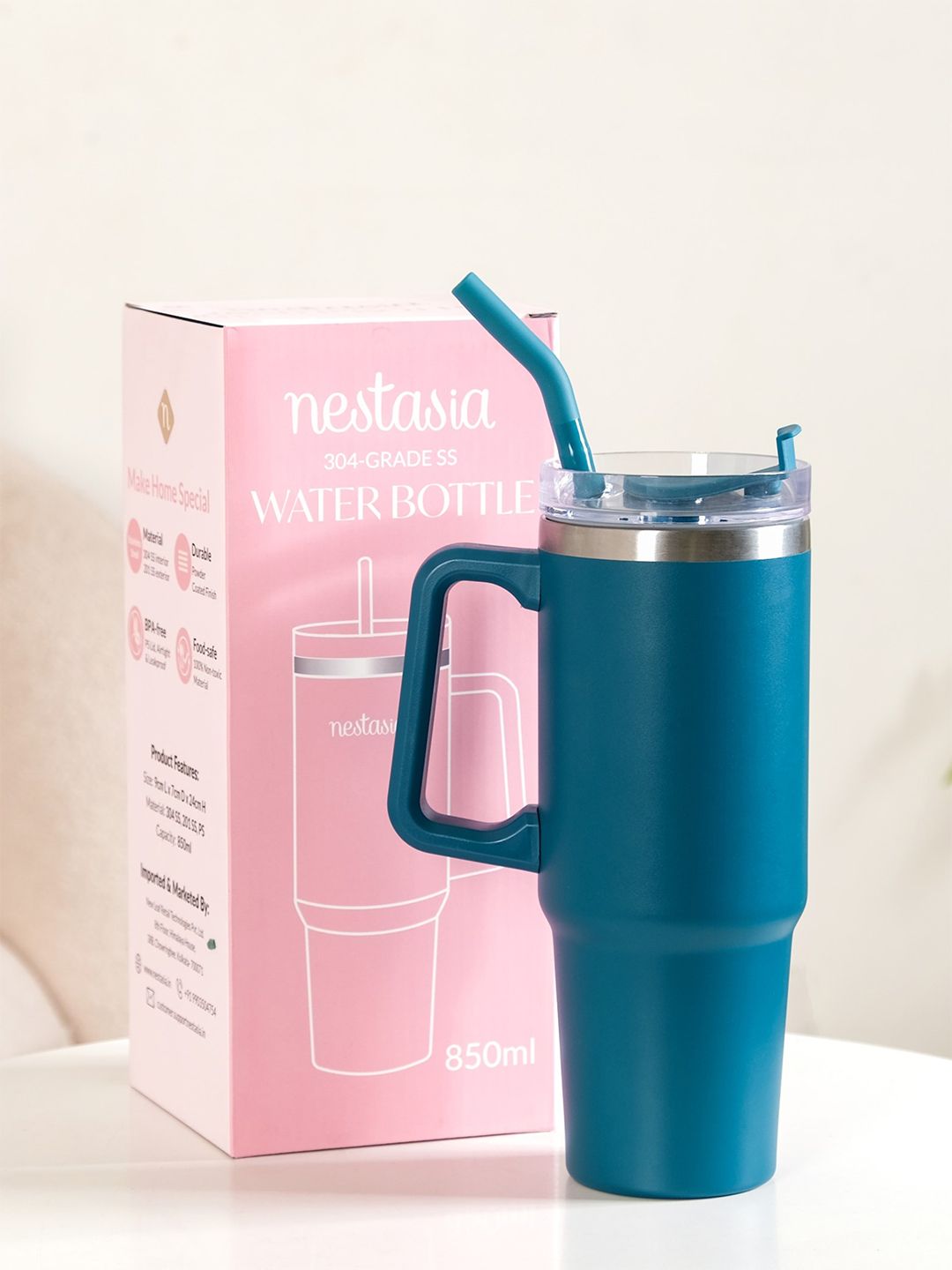 Buy Nestasia Sleek Dark Teal Stainless Steel Leakproof Sipper