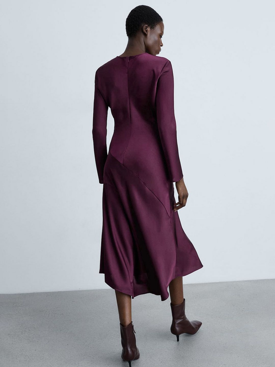 Satin Sheath Midi Dress