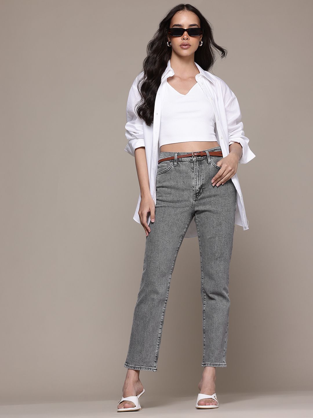 Slim Fit Cropped Stretchable Jeans