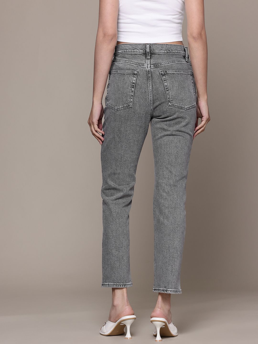 Slim Fit Cropped Stretchable Jeans