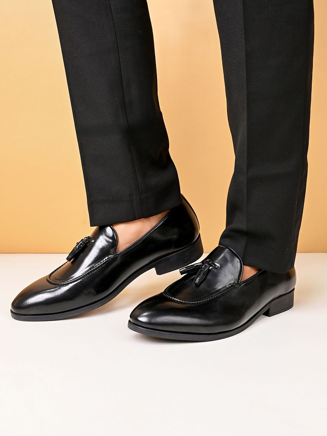 House of Pataudi Men Slip On Formal Loafers