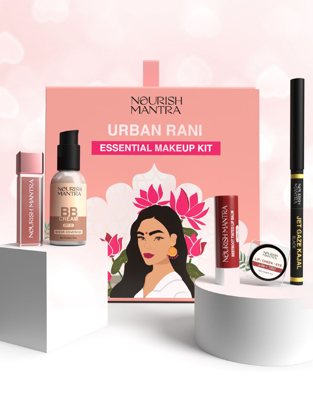 Buy Nourish Mantra Set of 5 Urban Rani Essential Makeup Kit