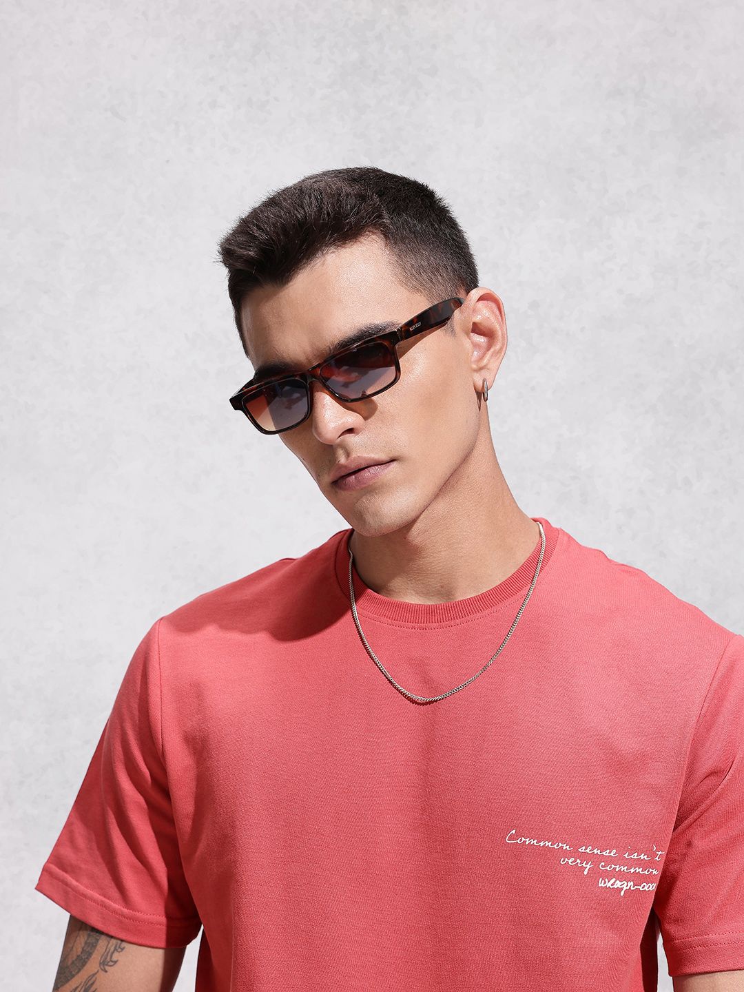 WROGN Pure Cotton Regular Fit T-shirt