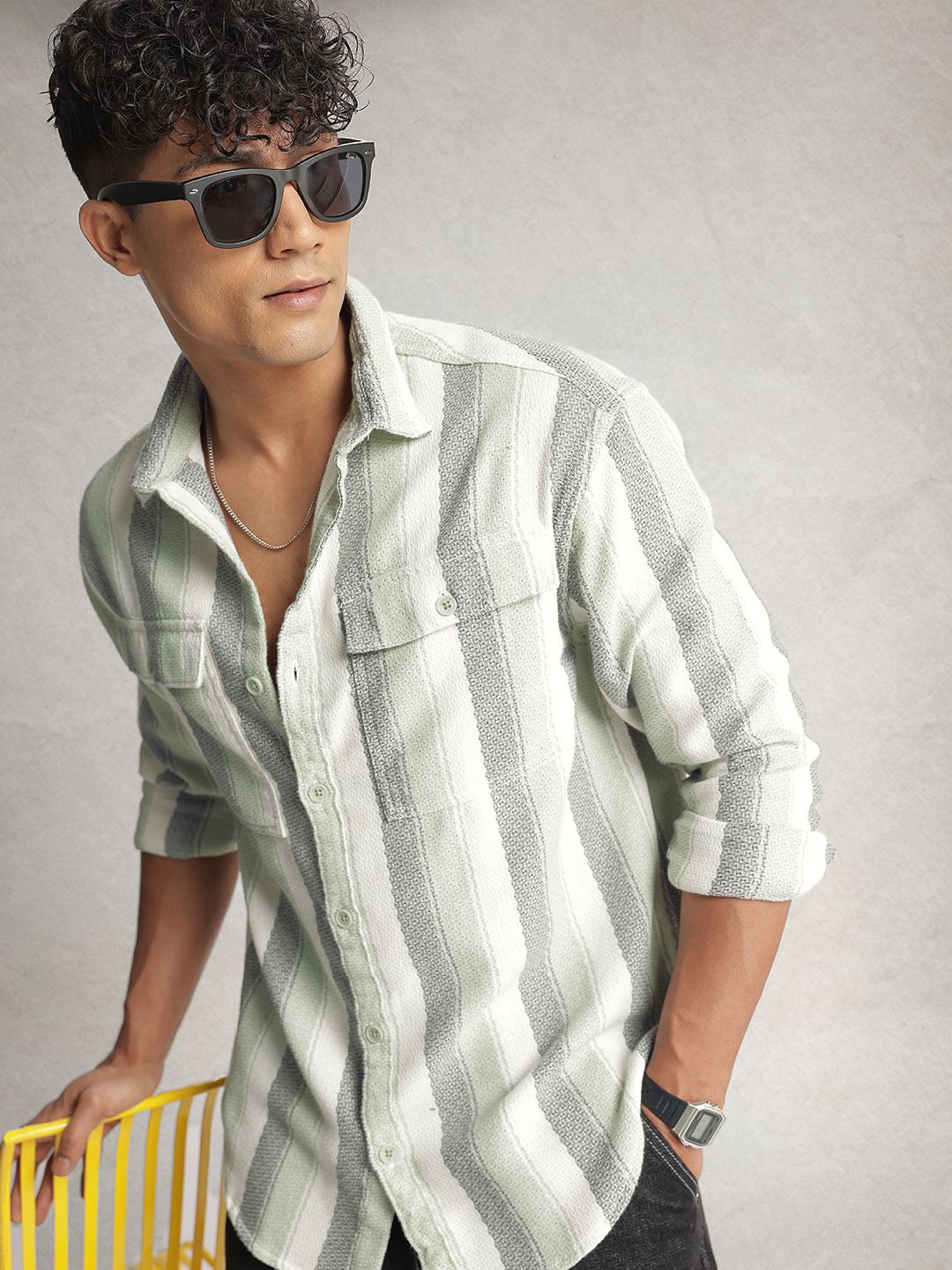 WROGN Striped Casual Shirt