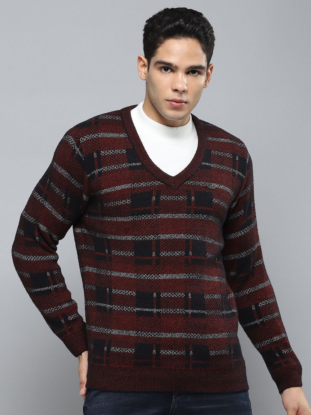 Cloak & Decker Men  Woollen Pullover Sweater