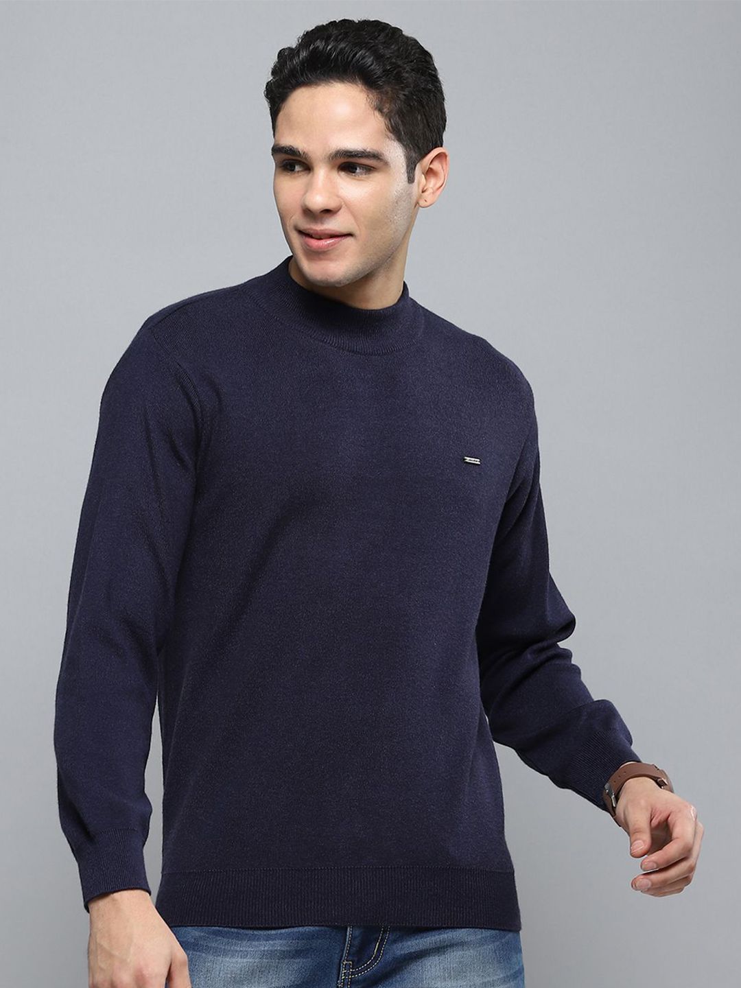 Cloak & Decker Men Round Neck Woollen Pullover