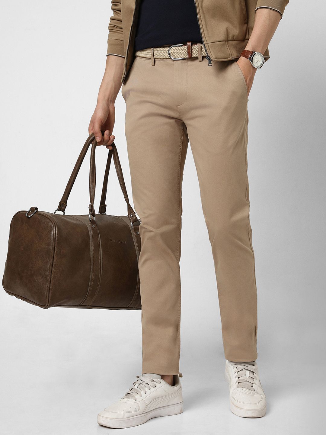 Peter England Casuals Men Cotton Skinny Fit Trousers