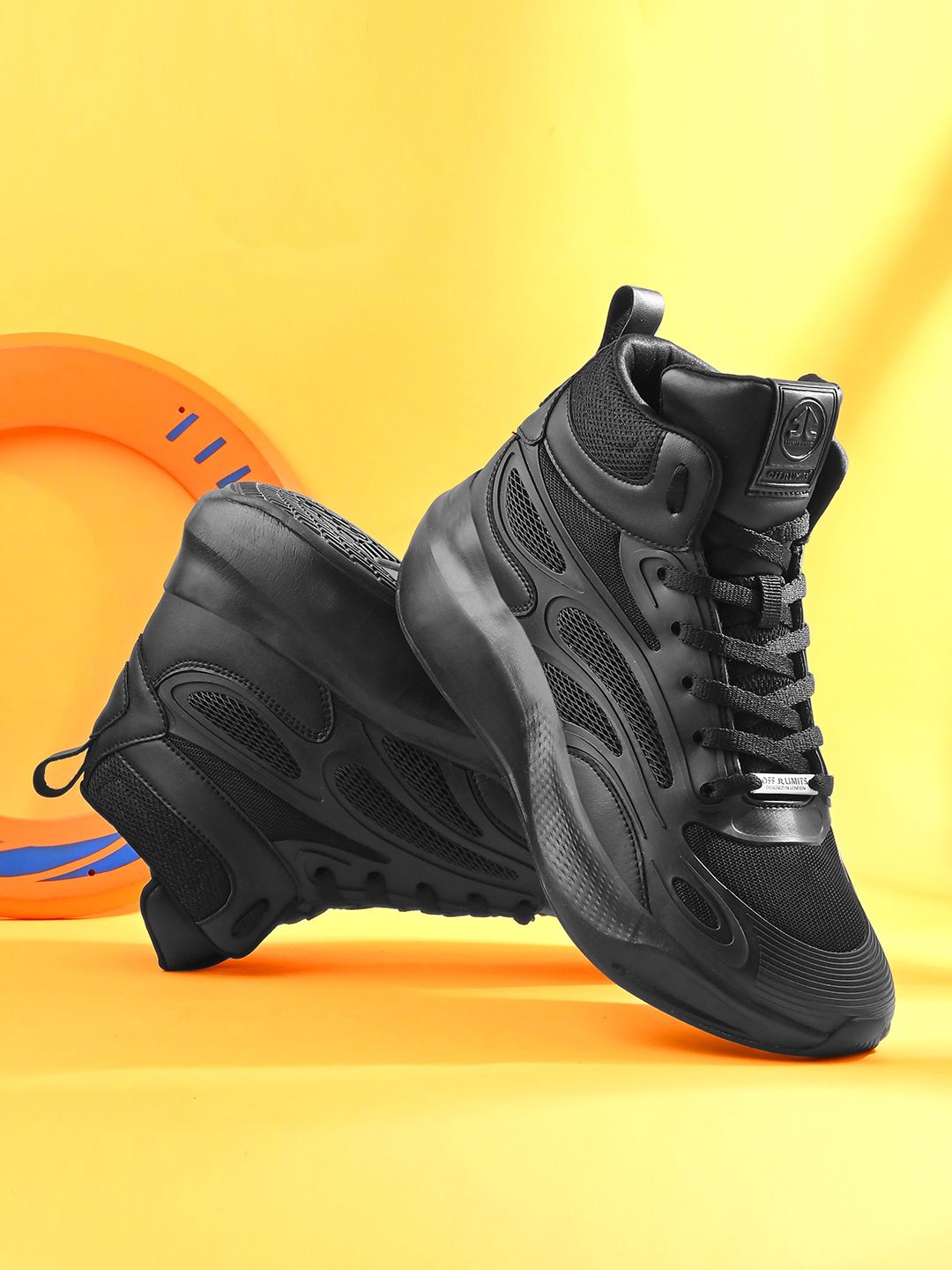 OFF LIMITS OFF LIMITS Men Round Toe Mid-Top Sneakers