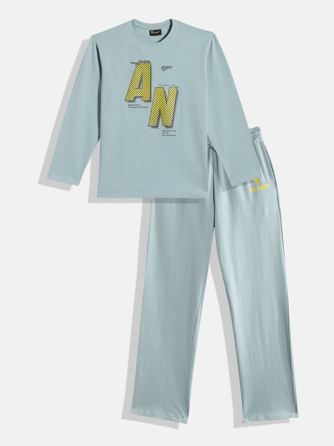 KOKOMO Boys Typography Printed Night Suit