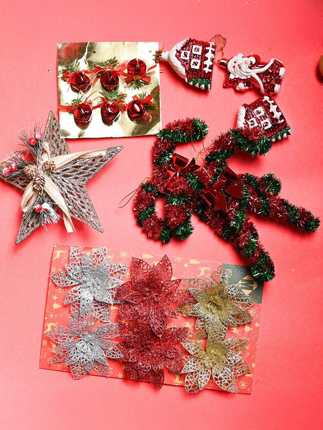 MARKET99 Green & Red 12 Pieces X-Mas Hanging