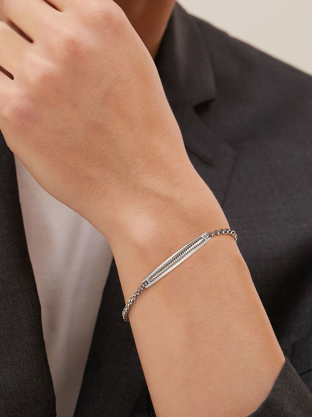 silver chain tanishq platinum bracelet for mens