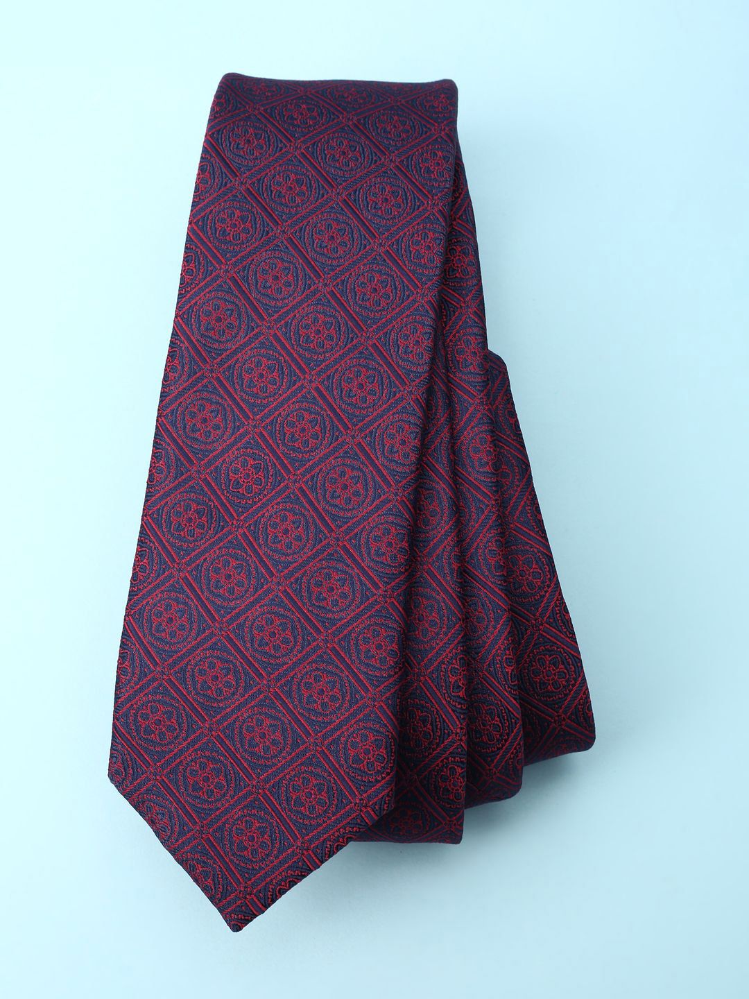 Louis Philippe Men Printed Skinny Tie