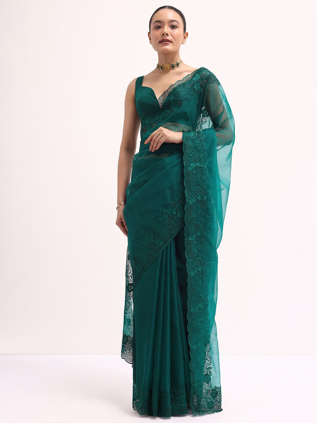 KALKI Fashion KALKI Fashion Women Woven Design Organza Saree