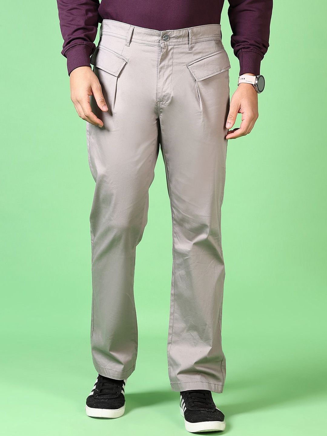 V-Mart Men Cotton Regular Fit Chinos Trousers