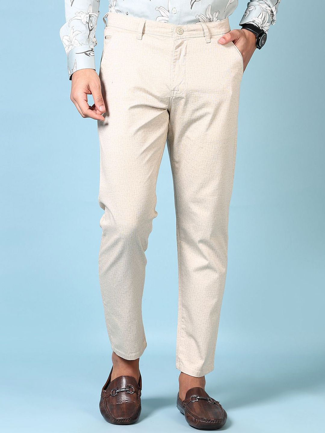 V-Mart Men Printed Chinos Trousers