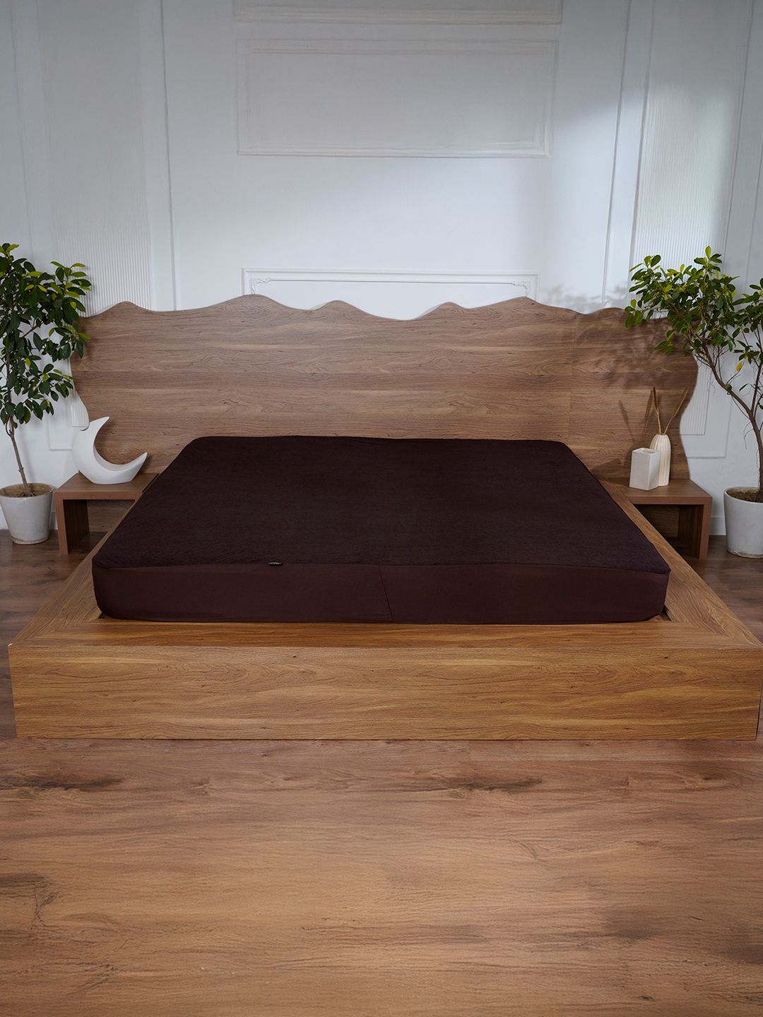 BELIHODE Brown Waterproof King Mattress Protector