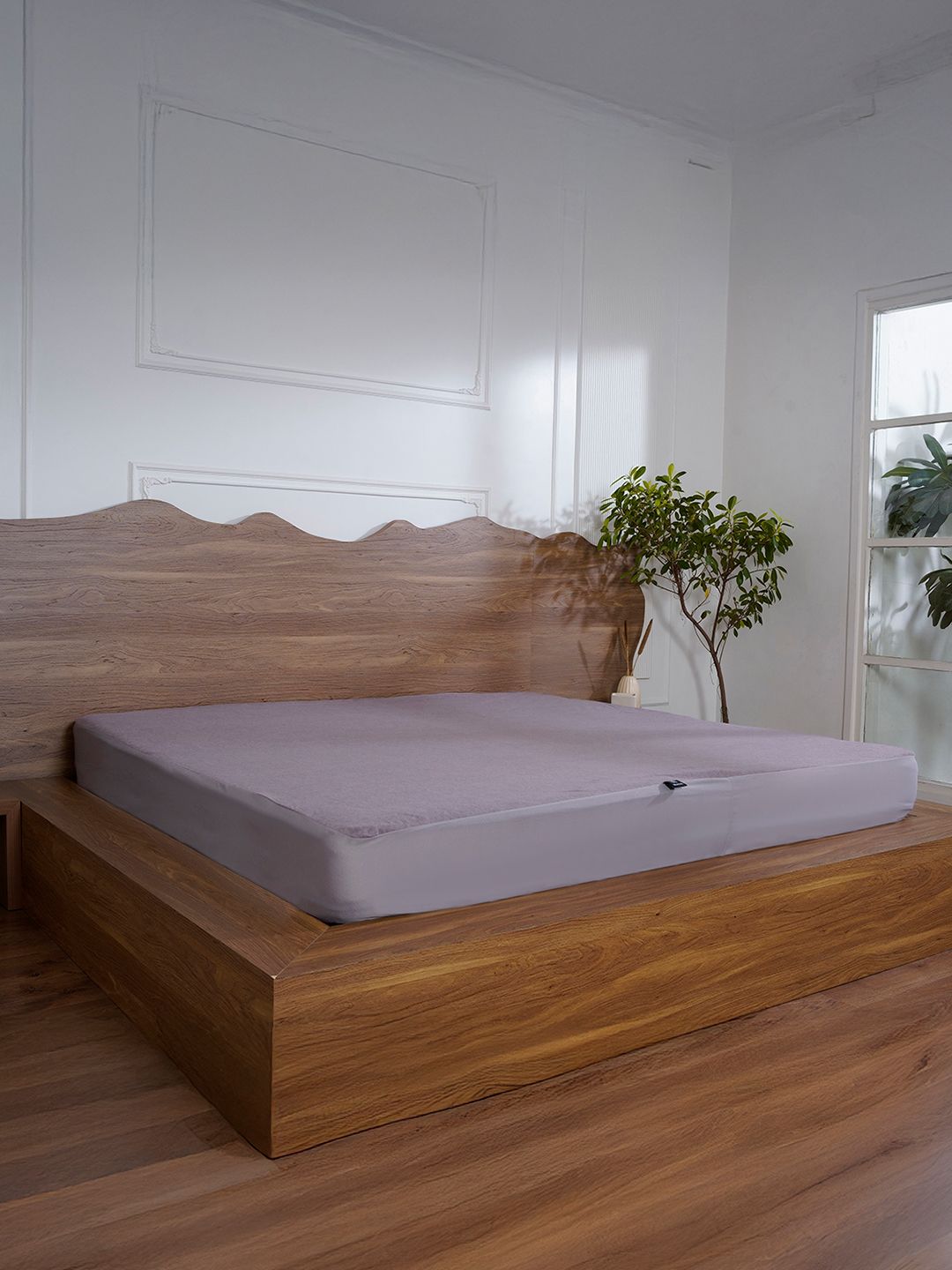 BELIHODE Grey Waterproof King Mattress Protector