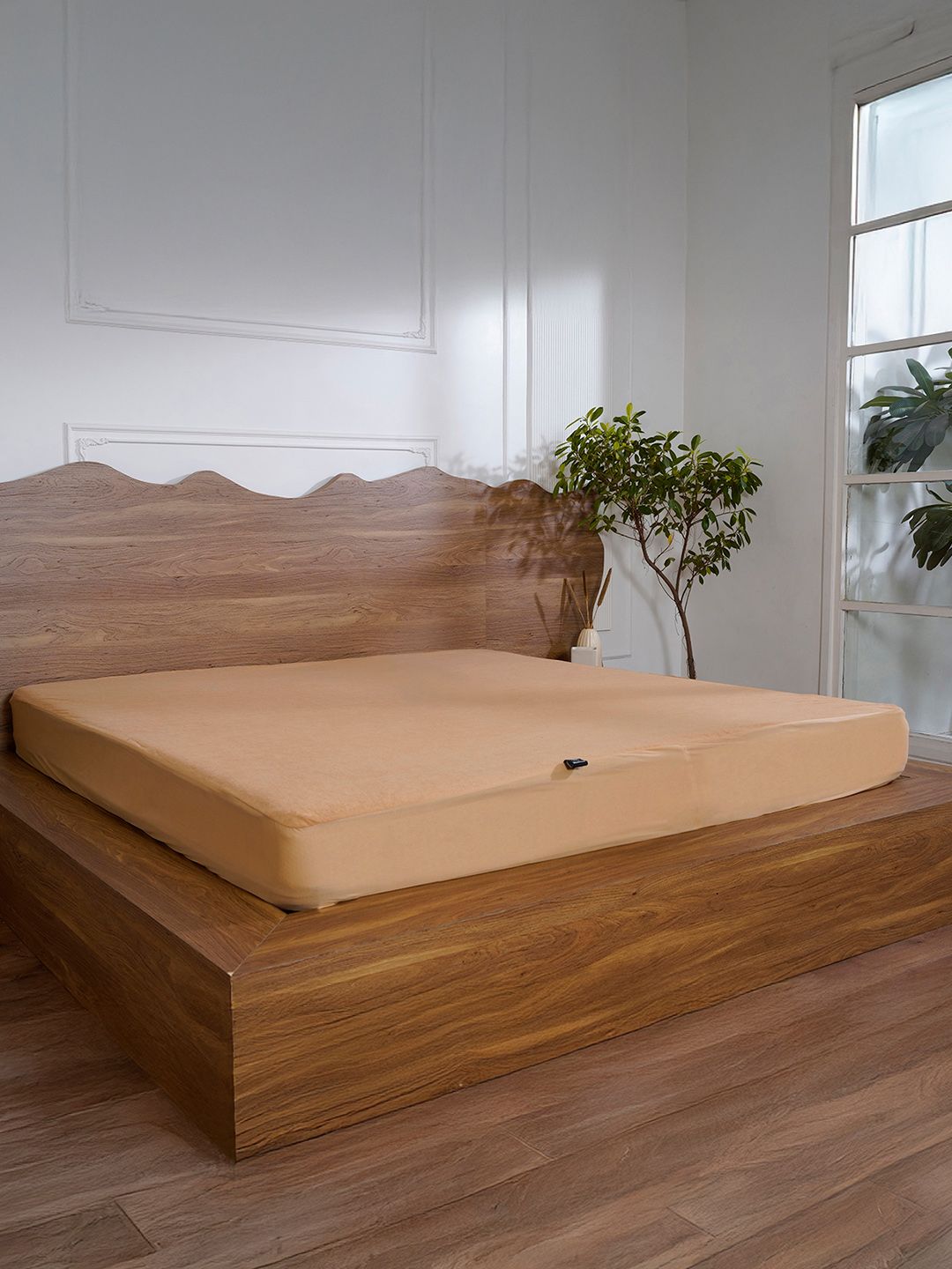 BELIHODE Brown Waterproof King Mattress Protector