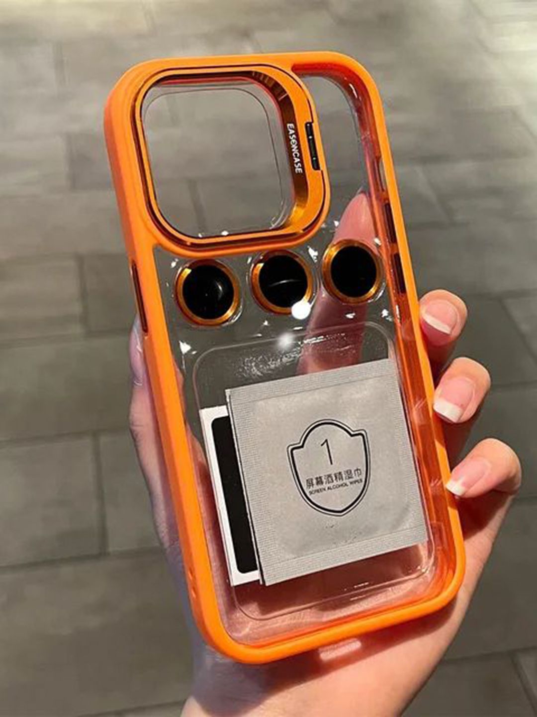 Luxury Kase Solid iPhone 16 Pro Max Metal Ring Protector Back Case