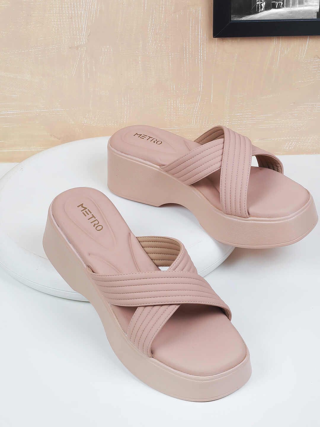 Metro Women Open Toe Platform Sandals