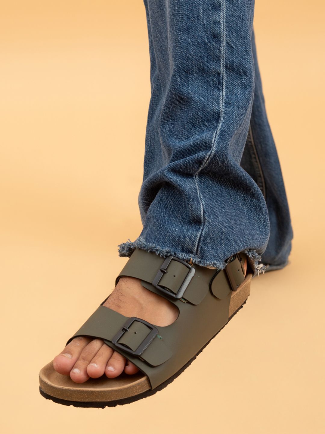 Buy Big Fox Men PU Comfort Sandals With Buckle Details - Sandals