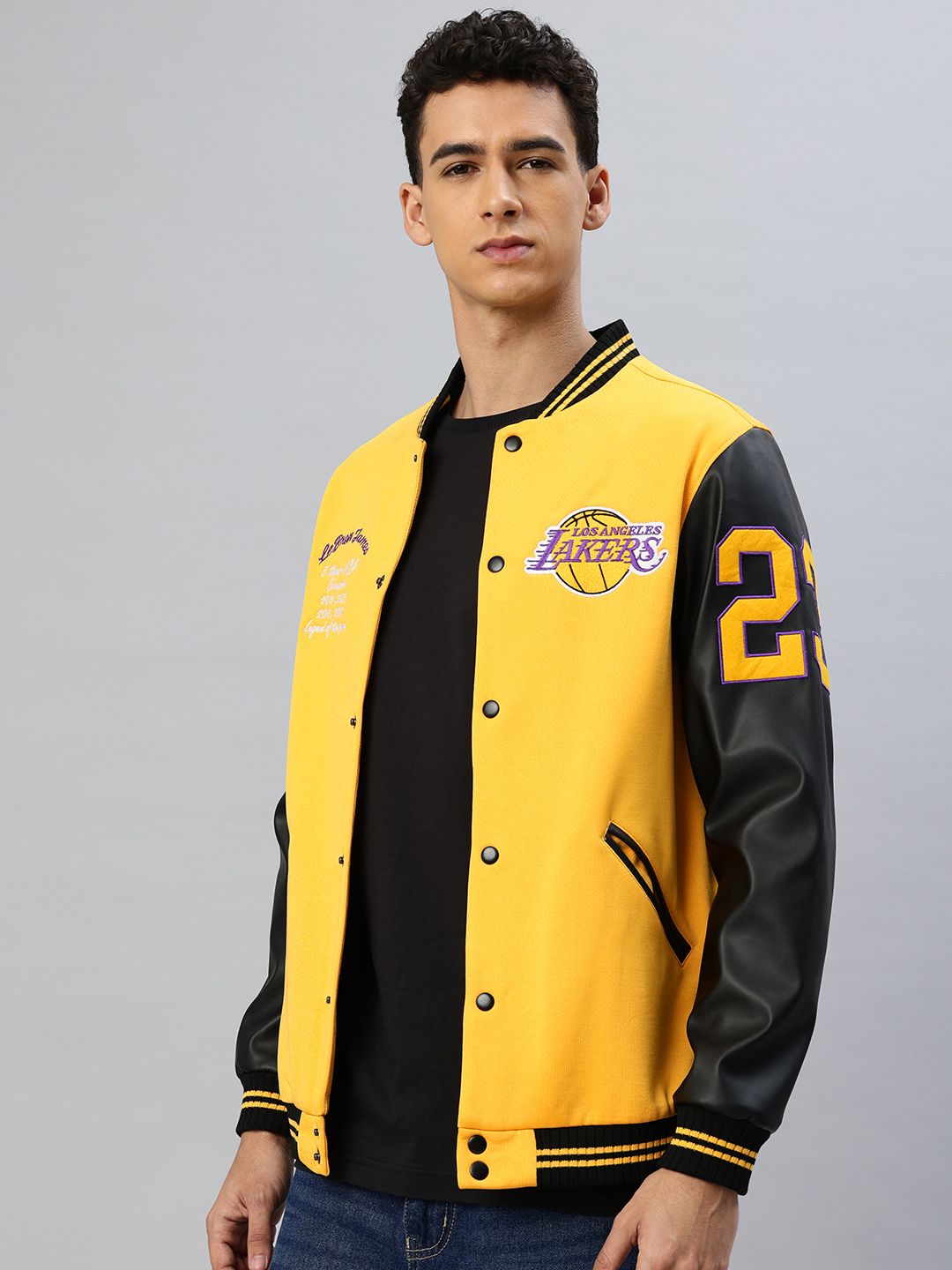 Buy NBA Colourblocked LeBron James Los Angeles Lakers Varsity